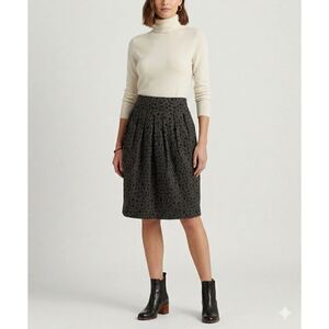 Linea Donna Bugatchi classica Skirt Womens Sz 12 Gray Leopard Wool Blend Vintage